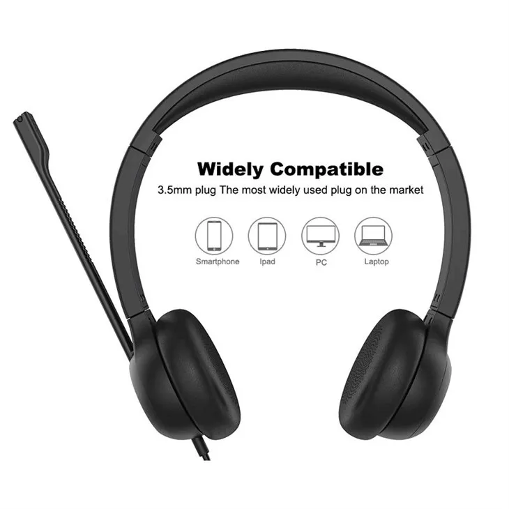 USB Wired Dual Ear Office Headset high quality