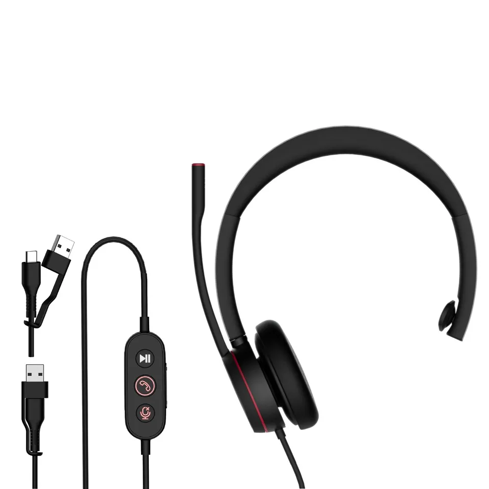 Auricolare mono USB con microfono